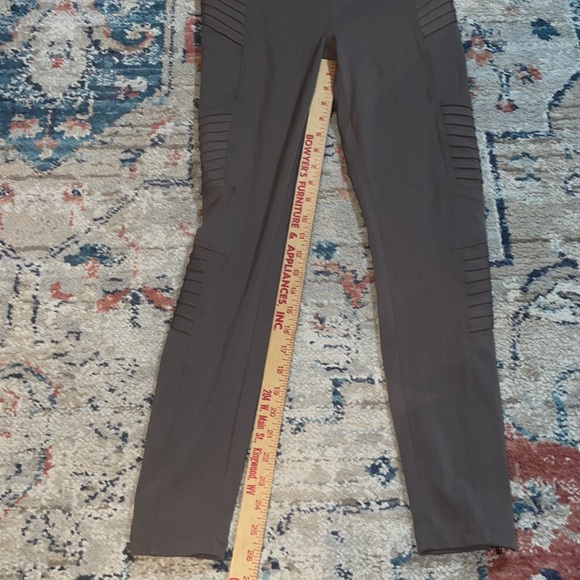 Athleta Delancey Moto Tight Tan Brown Leggings Pants- small - Picture 6 of 10